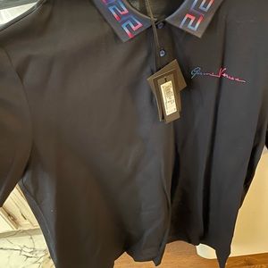 VERSACE GRECA EMBROIDERED POLO SHIRT
